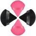 HEYMKGO Triangle Powder Puff 4 Pcs Velvet Powder Puffs Face Triangle Makeup Puff Reusable Wet Dry Dual-use Setting Powder Puffs for Pressed Powder Mini Velour Under Eye Facial Make Up Cosmetics Puff black/rose 4pcs