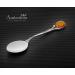 AMBEDORA Small Spoon | Sterling Silver Oxidised Spoon with Amber | Ideal Christening or Birthday Gift for Boys and Girls - Buy Online on SooperMarket.com