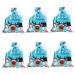 KOMBIUDA Santa Bags 6 Pcs Biscuit Drawstring Bag Candy Bags Xmas Goodie Bag Xmas Candy Pouch Child Christmas Bag