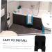 HEMOTON Acrylic Door Hook 8pcs Bathroom Hook Shower Door Wall-Mounted Towel Hanger Organizer Hangers Rack for Bathrooms Plug 6X4.5X2.8CM Black - Buy Online on SooperMarket.com