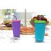 Bakerpan Silicone Straw Cup for Toddlers and Kids 12oz - Purple | BPA-Free, Spill-Proof Design - Buy Online on SooperMarket.com