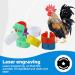 Cywvynyt 48 Multi-Colored Chicken Legrings - Numbered Clip-On Poultry Leg Straps for Gamefowl Ducks Geese & Guinea (18mm) - Buy Online on SooperMarket.com