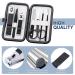 Premium Stainless Steel Manicure Set for Men - Black & White Nail Clipper Set for Finger & Toe Nails - Buy Online on SooperMarket.com