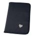 Luxdag changing bag with zip (color & motif) - diaper bag for on the go with compartments for diapers & wet wipes dark blue / heart