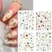 Floral and Butterfly Nail Art Stickers - Watercolor Decals for Women's DIY Manicure - 12PCS - Buy Online on SooperMarket.com