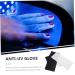 Amosfun 2 Pairs Pink Gloves Sun Gloves Nail Art Supplies Uv Gloves for Gel Nail Lamp Uv Protection Gloves for Nail Gel Nail Lamp Uv Gloves Nail Art Uv Gloves Breathable Accessories Nylon - Buy Online on SooperMarket.com