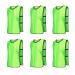 RE-HUO 6 Pack Scrimmage Vests/Sport Pinnies/Soccer Bibs for Kid and Adult Neon Green Large