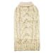 KYEESE Dog Sweaters Turtleneck Dog Pullover Sweater Knitwear with Golden Yarn Warm Pet Sweater for Fall Winter XX-Large Beige