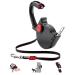 Dogxi dog leash roller linen 5m 25kg handlebarable belt tongue in the car fasten small medium -sized dogs black with carabiner leash 11mm wide extensibly adjustable retractable