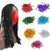 100 Pieces Hair Dreadlocks & Pearls - Colorful Adjustable Hair Braid Cuffs & Accessories in 7 Colors - Buy Online on SooperMarket.com