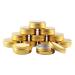 Basic packing 24 pieces 60ml Gold Empty Aluminum jar with screw cap aluminum dose Aluminum screw boxes of Cerz dose of cosmetic cans tin cans with 24 pieces 50mm sticker