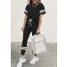 PRETTYGARDEN Women's Striped Two Piece Lounge Set | Short Sleeve Pullover & Long Pants Tracksuit | Black, X-Large - Buy Online on SooperMarket.com