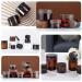 Tokincen 12-Pack Amber Glass Cream Cans - 15ml & 20ml Refillable Containers with Lids | Brown Glass Storage - Buy Online on SooperMarket.com