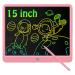 DEECAM 15 inches LCD writing board children pink lcd writing tablet d writing board with locking function reusable gifts for boys and girls 15 inches pink