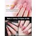 Kalolary Dual Nail Forms Set | 120PC Stiletto Nail Tips + 10 Blue Nail Clips Nail File & UV Gel Brush for Professional Nail Art Extension - Buy Online on SooperMarket.com