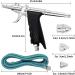 Double Action Airbrush Kit with Trigger Air Brush Spray Gun - 0.2mm, 0.3mm, 0.5mm Needles - Ideal for Tattoo, Makeup, Nail Art, Hobby - Includes 3 Sets Nozzles, Air Cap, Paint Cups, Air Hose - Buy Online on SooperMarket.com