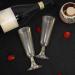 50 Pack Gold Glitter Plastic Champagne Flutes | 5.5 OZ | Disposable Glasses for Wedding & Party | Premium Toasting Flutes - Buy Online on SooperMarket.com