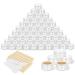 60 pieces 5G jacks transparent cream can empty crucible transparent cosmetics doses set for lotion cream (3 label stickers and 6 mini spatula)