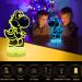 Eygerur Yoshi Night Light for Kids - 3D LED Illusion Lamp | 16 Colors Dimmable, USB Powered, Remote Control - Children's Room Decoration & Holiday Gift - Buy Online on SooperMarket.com