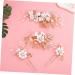 PLAFOPE 1 Set Comb Set Bride Side Combs Hair Decorations U Shaped Hair Pins Rhinestones Wedding Side Comb Wedding Hair Pins Wedding Veil Combs Flower Bridal Combs Hair Flowers Pearl White - Buy Online on SooperMarket.com