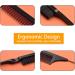 6 Pcs Hair Styling Comb Kit Teasing Comb Brush Set Includes Fluffy Hair Brush Bristle Parting Sleek Double Sided Edge Control Brush Triple Teasing Comb Fine Metal Rat Tail Comb for Man Women Professional Barber (Black) - Buy Online on SooperMarket.com