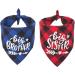 Plaid Dog Bandana Scarf Big Sister Brother Dog Bandana Buffalo Plaid Triangle Dog Scarf Reversible Plaid Triangle for Small Medium Dogs Pets (blue) - Buy Online on SooperMarket.com