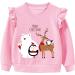 Girls Christmas Jumper Sweatshirt - Santa Claus Reindeer Top | Ages 1-7 Years - Buy Online on SooperMarket.com