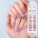 Semi Cured Gel Nail Strips Gel Nail Stickers - 16 Pcs Nail Stickers for Nail Art Soft Self-Adhesive Gel Nail Wraps Easy Apply & Remove for Salon-Quality Manicure Kit (UV/LED Lamp Required) (BSG-0320)