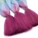 Shop Tess Braids Extensions - 60 cm Jumbo Kanekalon Ombre Hair Braids (3 Pack) in Blue/Red/Orange - Ideal for Box Braids - 100g Per Bundle - Buy Online on SooperMarket.com