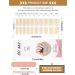 Kalolary 20PCS Luminous Glitter Gel Nail Polish Strips - Glow in the Dark Adhesive Full Wrap Stickers with Nail File - Cream White - Buy Online on SooperMarket.com