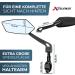 Xcel Rim Bicycle Mirror - Extra Large Impact-Resistant Glass for Handlebar | Perfect for E-Bikes | Foldable Left Return Mirror - Buy Online on SooperMarket.com