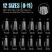 TOMICCA Long Coffin French Edge Nail Tips - 240pcs Half Cover Clear False Nails for Acrylic Extensions - 15 Sizes Half Cover-Long Coffin - Buy Online on SooperMarket.com