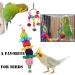 7 Pcs Bird Budgie Toys ESRISE Hanging Bell Pet Bird Cage Hammock Swing Climbing Ladders Toy Wooden Perch Mirror Chewing Toy for Conures Love Birds Small Parakeets Cockatiels Parrot (Muliti-B) - Buy Online on SooperMarket.com