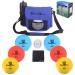 DISC Golf Set-Includes 1pc Heavy Duty Nylon Carry Bag, 2pcs Drivers, 2pcs Mid-Ranges, 2pcs Putters, 1pc Mini Disc Marker, 1pc 12x12 Embroider Logo Black Towel and 1pc Gift Color Box Blue