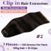 Shop Laavoo Dark Brown Real Hair Extensions - 50cm Clip In Remy 7PCs 105g for Effortless Volume - Buy Online on SooperMarket.com