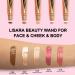 Lisara Highlighter Beauty Wand - Creamy White Liquid Highlighter Stick with Cushion Applicator for Face & Body - Lightweight & Blendable Silky Smooth Formula - Buy Online on SooperMarket.com