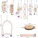 Bird Toys - 9 Piece Parrot Swing Set & Cage Accessories | Wooden Platforms for Budgies Finches & Nymphensittiche - Buy Online on SooperMarket.com