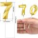 70th Birthday 3D Diamond Shape Number 70 Candles - Gold Happy Birthday Cake Topper for Wedding Decoration & Theme Parties - Buy Online on SooperMarket.com