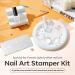 Modelones Nail Art Stamper Kit 7Pcs - Premium Double Nail Stamp Stencils & Gel for DIY French Manicure - Buy Online on SooperMarket.com