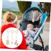 JEWEDECO 3pcs Gym Pendant Wooden Toys for Babies | Natural Home Decor & Infant Stroller Toy | Baby Fitness Rack Pendants with Wooden Bead Mobile - Buy Online on SooperMarket.com