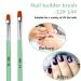 7-Piece UV Gel Nail Brush Set - Acrylic Nail Art Polygel Brushes with Wooden Handle - 7 Sizes for Extensions & Manicure - Green - Buy Online on SooperMarket.com