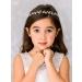 SWEETV Silver Flower Girl Headband | Crystal Leaf Wedding Hair Accessory for Princess Toddler | First Communion Hairband - Buy Online on SooperMarket.com