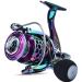 Sougayilang Colorful Fishing Reel 13 +1 BB Light Weight Ultra Smooth Powerful Spinning Reels, with CNC Line Management Graphite Frame, for Freshwater LY2000