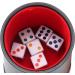 Vuwuma Felt Lined Professional Dice Cup Set - Includes 6 Quiet Dice for Yahtzee Game - Buy Online on SooperMarket.com