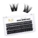 Cluster Lashes C Curl 16mm 72 Clusters B&Q Lash Clusters Individual Lashes Volume Eyelash Clusters DIY Lash Extensions Soft Wispy Cluster Eyelash Extensions DIY at Home (B17 C-16mm) C-16 mm B 17