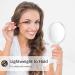 Handheld Double Sided Magnifying Mirror with Handle | 1X 2X Makeup Mirror | Acrylic | Rounded Shape | Transparent - 1 PCS - Buy Online on SooperMarket.com