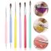 WLLHYF 6Pcs Nail Art Brushes Set - Design Tools for Gel Nail Polish, Carved Brush, Liner Brush, Dotting Pen - Ideal for Home Salon DIY Manicure - Buy Online on SooperMarket.com