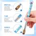 Saviland Acrylic Nail Brush Set - High Quality Synthetic Bristles with Blue Mermaid Princess Handle, 7 Sizes for Acrylic System Application - Size 4# to 16# - Blue 01 - Buy Online on SooperMarket.com