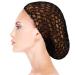 3-Piece Black Mesh Hair Net Set - Rayon Crochet Hair Nets, Knit Snood Hat, Crocheted Sleep Cap - Buy Online on SooperMarket.com