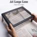 A4 Full-Page Rectangular 2.5X Magnifier Large Hands-Free Magnifying Glass LED Lighted Illuminated Foldable Desktop Portable for Elder Kids - Buy Online on SooperMarket.com